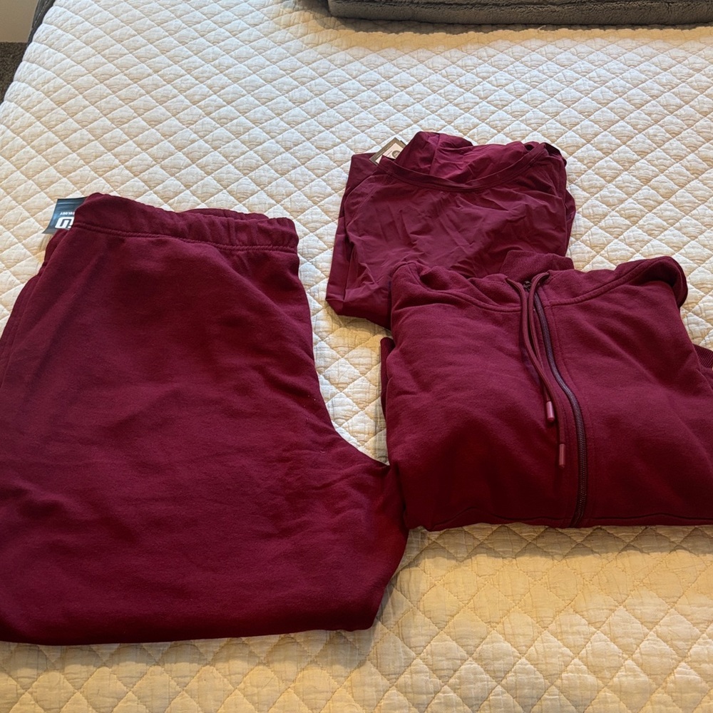 Ideology Maroon Lounge Set